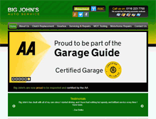 Tablet Screenshot of bigjohnsautocentre.co.uk